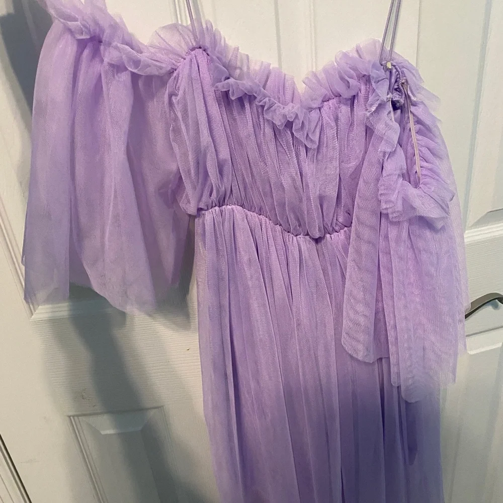 Lavender Fluffy Dress - Picture 5 of 7